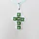 Small Cross - Chastity-Green jade Organza - 2